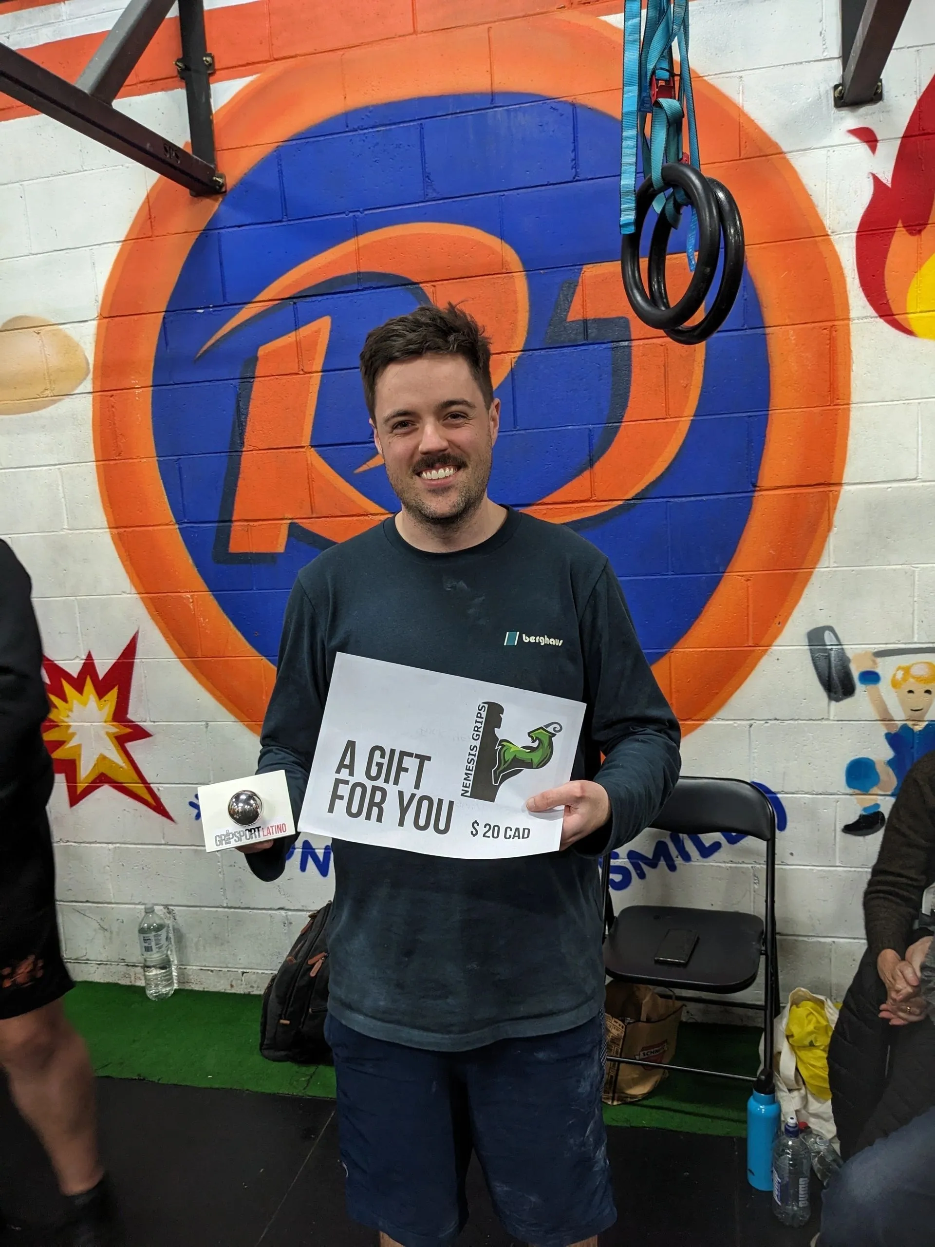 Inaugural Australian Championship competitors, chalk area, and athlete preparation