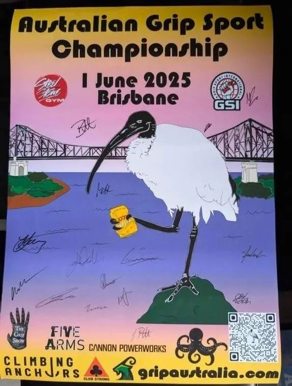 Official 2025 Championship Poster autographed by athletes